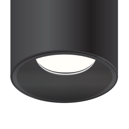 Close up on a cylindrical LED fixture.
