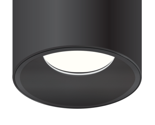 Close up on a cylindrical LED fixture.